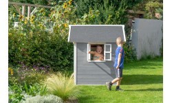 EXIT Loft 150 koka rotaļu māja - pelēka