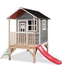 EXIT Loft 300 koka rotaļu māja - pelēka