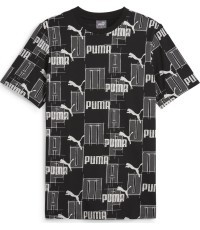 Puma Marškinėliai Vyrams Ess+ Logo Lab Aop Black White 678982 01
