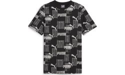 Puma vīriešu T-krekls Ess+ Logo Lab Aop Black White 678982 01