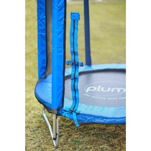 Батут Plum Junior с защитной сеткой, синий, 4 фута