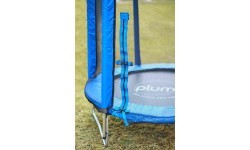 Батут Plum Junior с защитной сеткой, синий, 4 фута