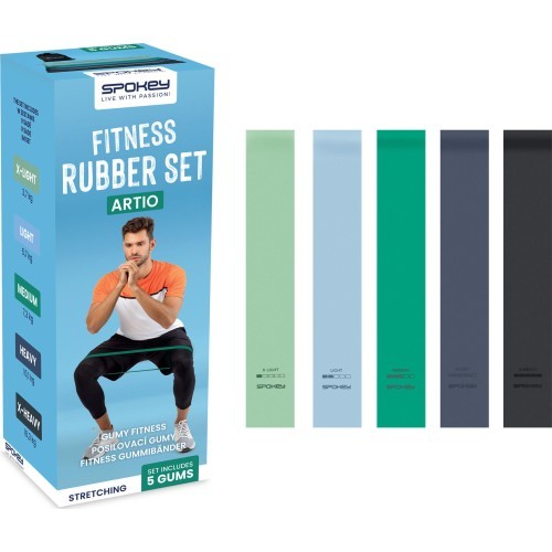 A set of fitness bands (5 pcs) with a different resistance level Spokey ARTIO