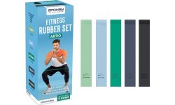 Fitnesa gumiju komplekts (5 gab.) ar dažādu pretestības līmeni Spokey ARTIO