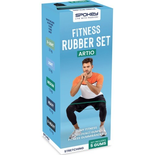 A set of fitness bands (5 pcs) with a different resistance level Spokey ARTIO