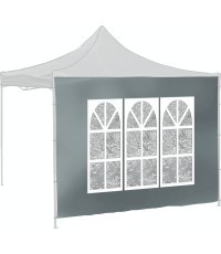 Sānu sienas ballīšu teltij WINDOW 2x3m 420D pelēks WATERPROOF