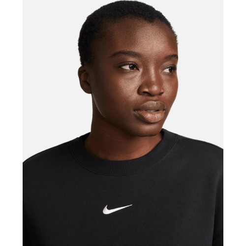 Nike sieviešu džemperis W NSW Phnx Fleece OS Crew, melns DQ5733 010