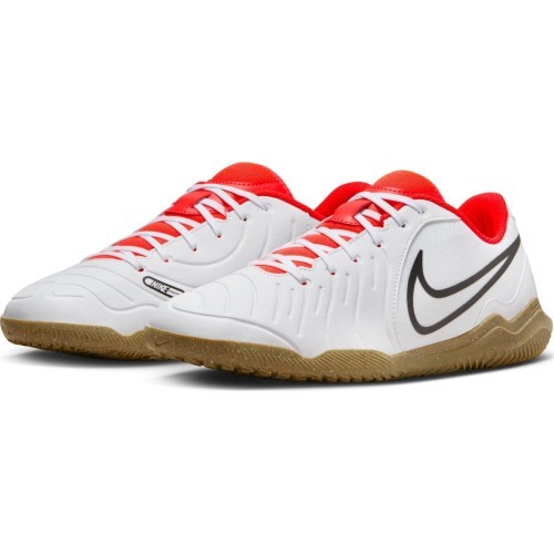 Nike Jr Legend 10 Club IC Football Shoes White Red DV4343 100