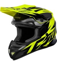 Motokrosa ķivere Cassida Cross Cup Two - Fluo Yellow/Black/Grey