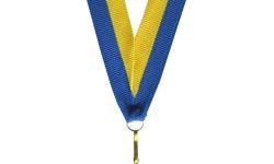 Лента для медали V8 синяя/желтая 1 см