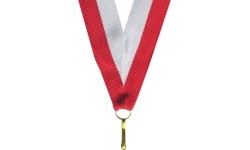 Medal Ribbon V8 White/Red 1cm