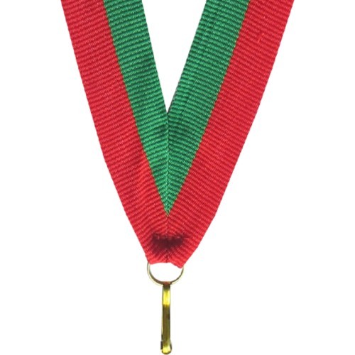 Medal ribbon V2 Red/Green 2cm