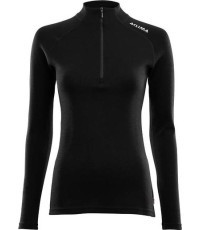 Krekls Aclima WW Mock Neck ar rāvējslēdzēju, melns, izmērs XS - 123