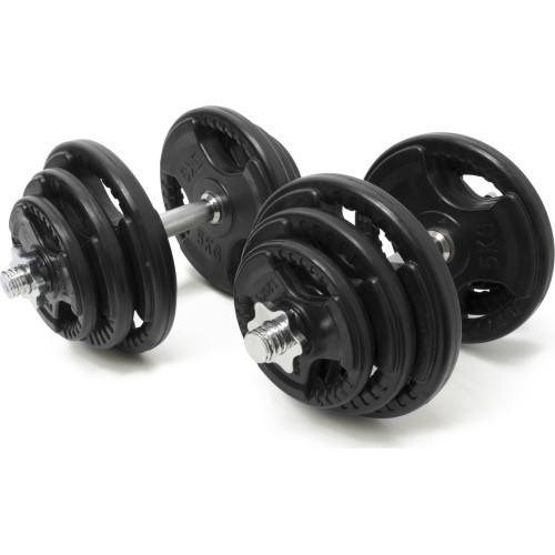 Newton Fitness Rubber Adjustable Dumbbell Set 2 x 20 kg