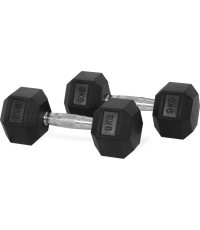 Hastings sešstūra hanteles 9 kg, komplekts