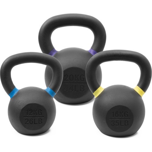 Pivot Fitness Premium Cast Iron Kettlebell Combi Set 48 kg