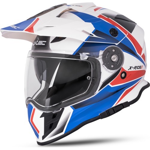 Motocikla ķivere W-TEC Valso Graphic - White-Red-Blue