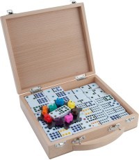 Longfield Mexican Train Double 12 wooden case