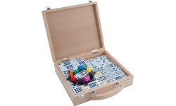 Longfield Mexican Train Double 12 wooden case
