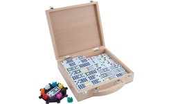 Longfield Mexican Train Double 12 wooden case
