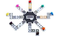 Longfield Mexican Train domino Double 12 koka kastē