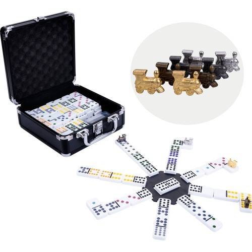 Domino Longfield Mexican Train Double 12 melnā kastē