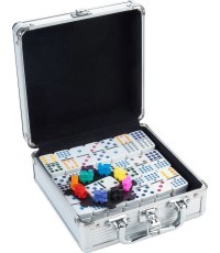 Longfield Mexican Train Double 12 aluminum case