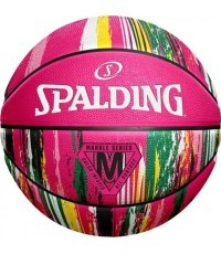 Баскетбольный мяч Spalding Marble Series, розовый (размер 6)