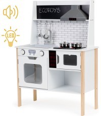 Wooden kitchen for kids + sounds lights ECOTOYS