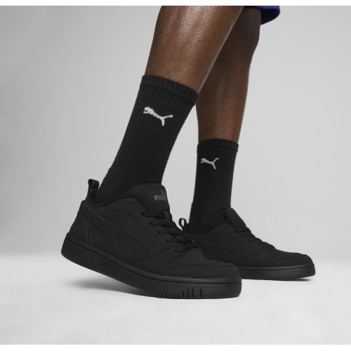 Puma Rebound V6 Low Nubuck Men's Sneakers Black 397475 03