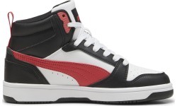 Puma Rebound V6 Mid Jr Junior Shoes White Black Red 393831 16