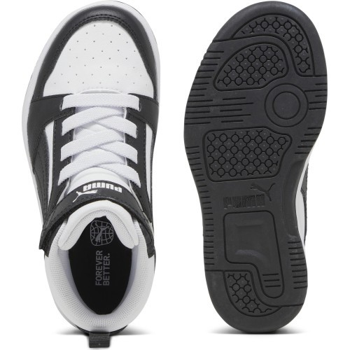 Puma Avalynė Vaikams Rebound V6 Mid Jr White Black 393832 01
