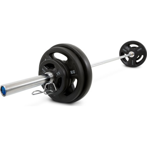 Pivot Fitness PVT-80 Pro Training Olympic Plate Set - Chrome Bar