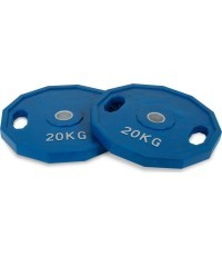 Ar gumiju pārklāts olimpiskais svaru disku komplekts 20 kg