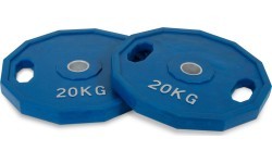Ar gumiju pārklāts olimpiskais svaru disku komplekts 20 kg