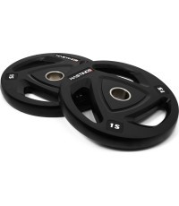Hastings Pro gumijas olimpisko trīs gripu plākšņu komplekts 15 kg