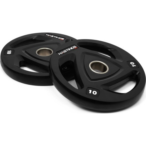 Hastings Pro Rubber Olympic Tri-Grip svaru disku komplekts, 10 kg
