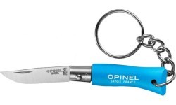 Opinel Colorama 02 inox grab blue keychain knife