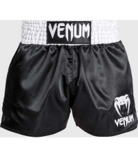 Venum Classic - Muay Thai Short Melns/balts/balts