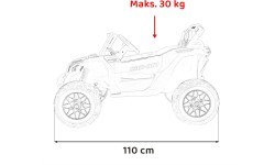 Elektromobilis kvadricikls ATV CAN-AM Maverick, sarkans