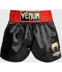 Venum Classic Muay ThaÃ¯ Short Red/Black/Gold