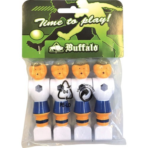 Игроки для настольного футбола Buffalo, 16мм, сине-белые, 4 шт.