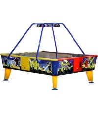 Gaisa hokejs, 4 monstri, 238x183 cm, zili-sarkani-dzeltens, ar monētu validatoru