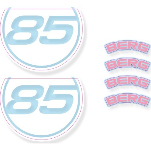 BERG GO² Retro Pink uzlīmju komplekts