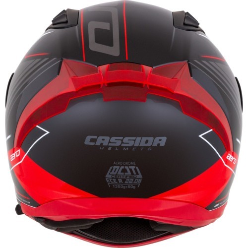 Motociklista ķivere Cassida Aero Drome Black Pearl/Red/White/Gray