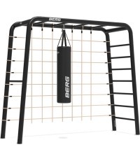 Горизонтальная лестница Berg PlayBase Medium TL, с сеткой для лазания M и боксерским мешком