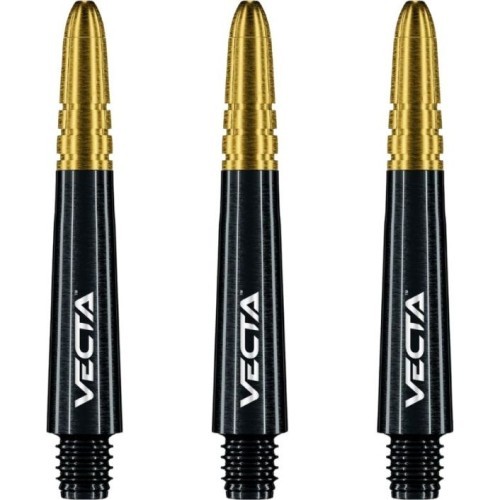 Šautriņu Shafts Winmau Vecta Short - Black-Gold