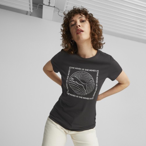 Женская блузка Puma Graphics She Move, чёрная 674451 01