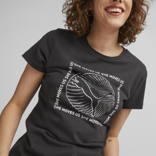 Puma Graphics She Move Women's Blouse Black 674451 01