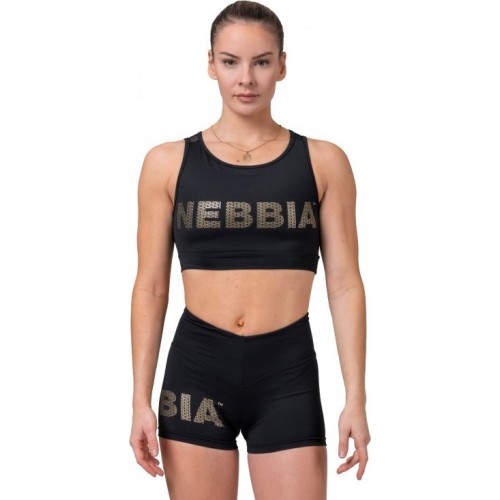 Sieviešu blūze Nebbia Gold Mesh 830 - Black